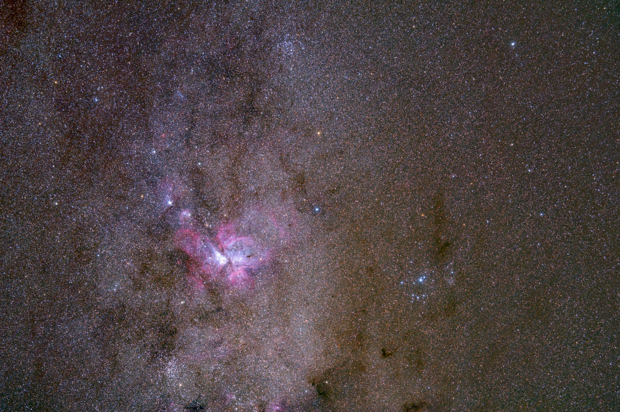 Widefield view around the Eta Carina Nebula